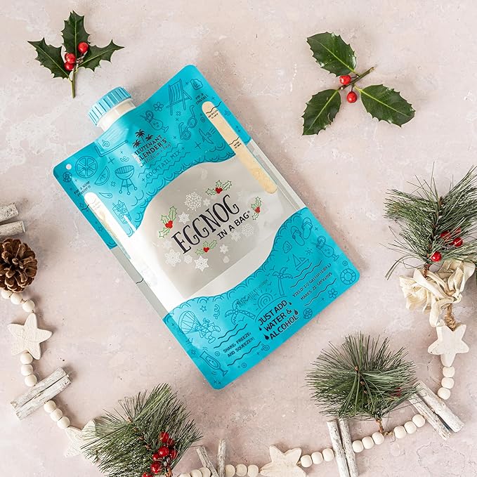 Lt. Blender's All Natural Eggnog Drink Mix for Festive Holidays, Creamy Non-Alcoholic Eggnog Cocktail Mix, Easy to Make, 16 Servings in a Resealable Bag (Pack of 1)