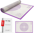 26 * 16 inches Purple, Non-Slip Silicone Baking Sheets - Baking Mat with 0.7mm Thickness - Non-Stick Pastry & Cookie Mat for Kitchen Counter for Rolling Out Dough with Measurements.