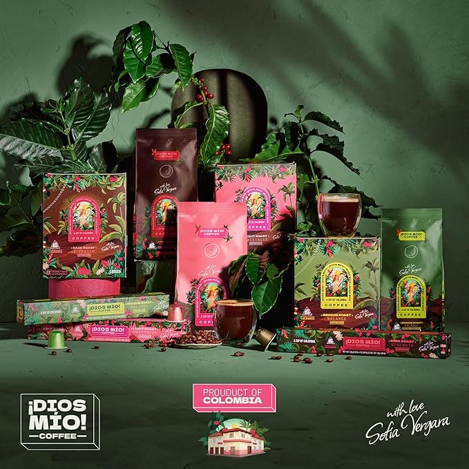 Dios Mio Coffee by Sofia Vergara, Medium Roast, K-Cup Pods, 44 Count, (2 Boxes of 22 K-Cup Pods)