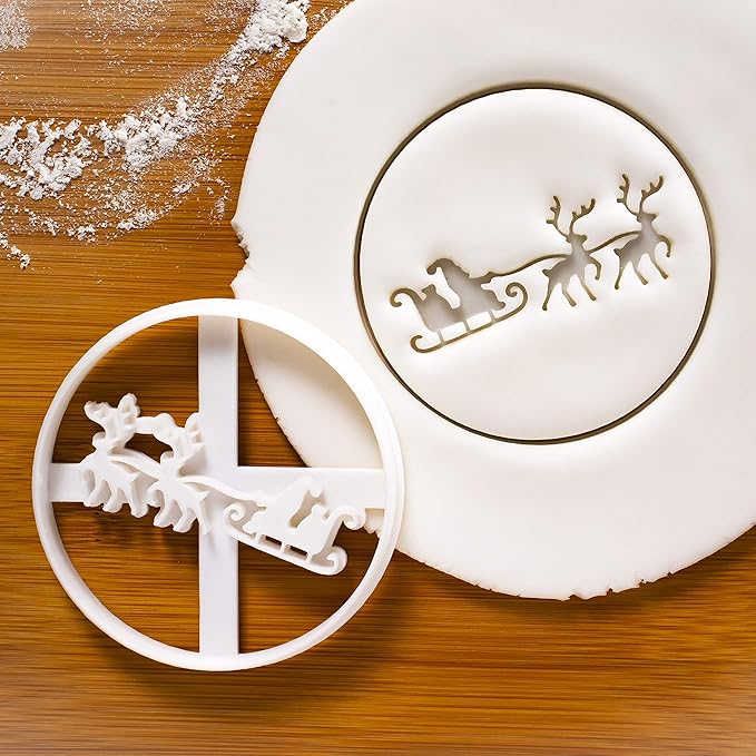 Santa Claus and Reindeer cookie cutter, 1 piece - Bakerlogy