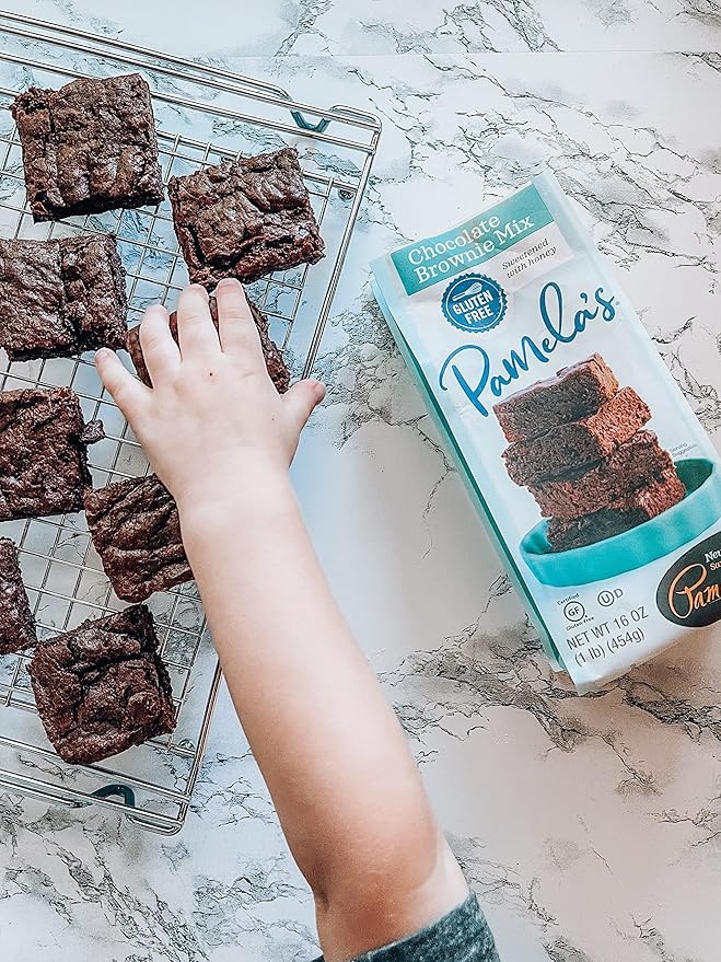 Pamela's Gluten Free Chocolate Brownie Mix, Sweetened With Honey, Non Dairy & Wheat Free, 16-Ounce Bag (Pack of 6)