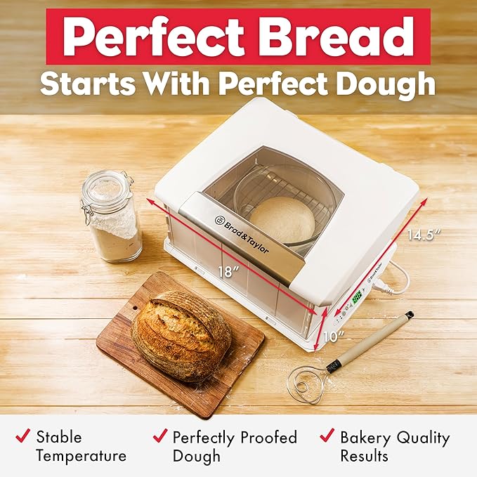 Brod & Taylor Folding Proofer & Slow Cooker (Proofer w/Accessory Shelf), White