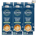 SOWN Organic Oat Creamer Unsweetened - Barista Oat Milk Non Dairy Coffee Creamer - Plant Based, Dairy-Free, Vegan, 0g Added Sugar, Gluten-Free, Non-GMO, Shelf Stable - 32oz (Pack of 6)