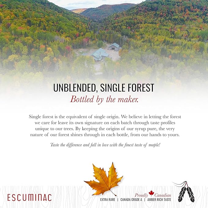 Escuminac, Canadian Maple Syrup Gift Set, 3 Harvests Included From Delicate to Strong Taste. 100% Pure & Organic.
