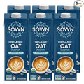 SOWN Organic Oat Creamer Vanilla - Barista Oat Milk Non Dairy Coffee Creamer - Plant Based, Dairy-Free, Vegan, Gluten-Free, Non-GMO, Shelf Stable - 32oz (Pack of 6)