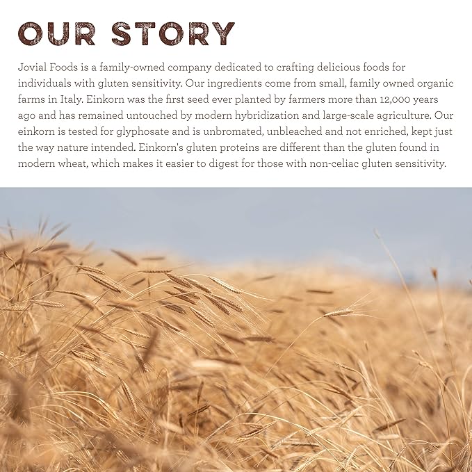 Jovial Organic Einkorn Whole Wheat Flour - Bread Baking Flour for Sourdough, High Protein, Non-GMO, Organic Pizza & Pasta Flour, European Italian Flour, Glyphosate Free - 2 Lb, 3 Pack