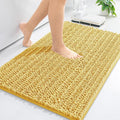Arotive Luxury Chenille Bathroom Rug Mat, Extra Soft Thick Absorbent Shaggy Bath Rugs, Non-Slip Machine Wash Dry, Plush Bath Mats for Bathroom, Shower and Tub, 30x20, Yellow