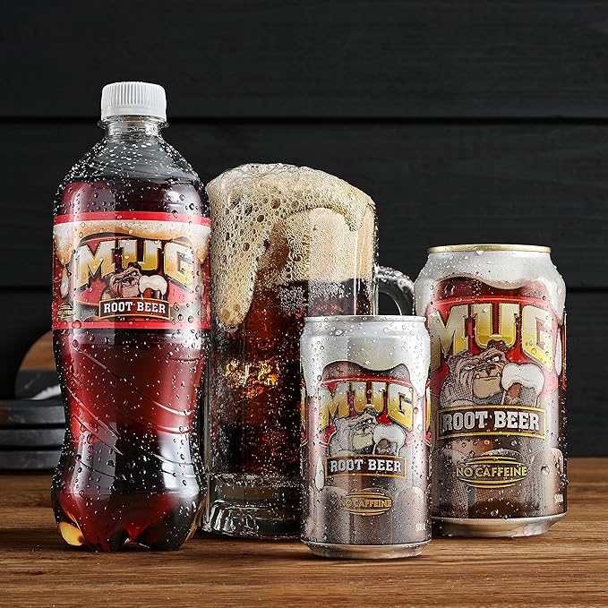 Mug Root Beer Soda, 7.5 Ounce Mini Cans, 10 Pack